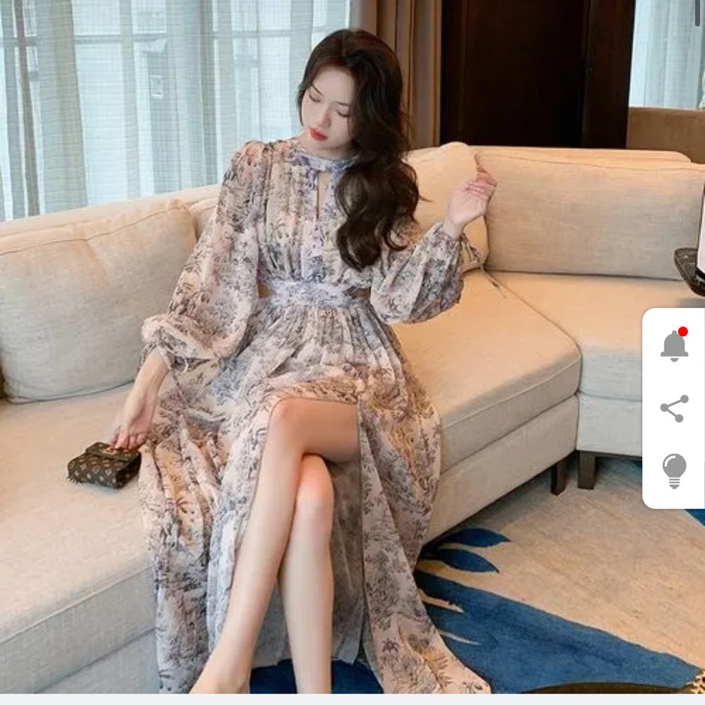 Long slip floral dress from yesstyle